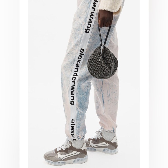 alexander wang logo tape jogger